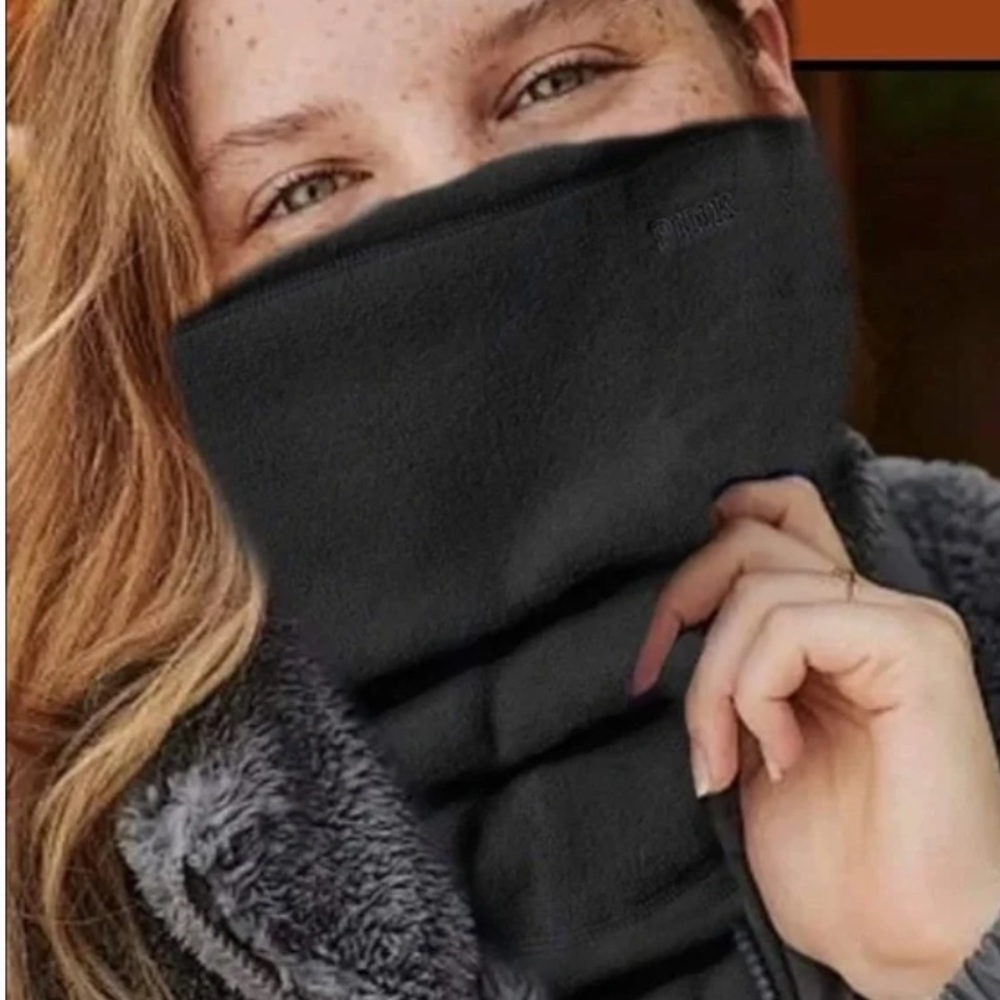 Victoria’s Secret PINK Fully Lined Fleece Gaiter Mask • Black •Adjustable Toggle
